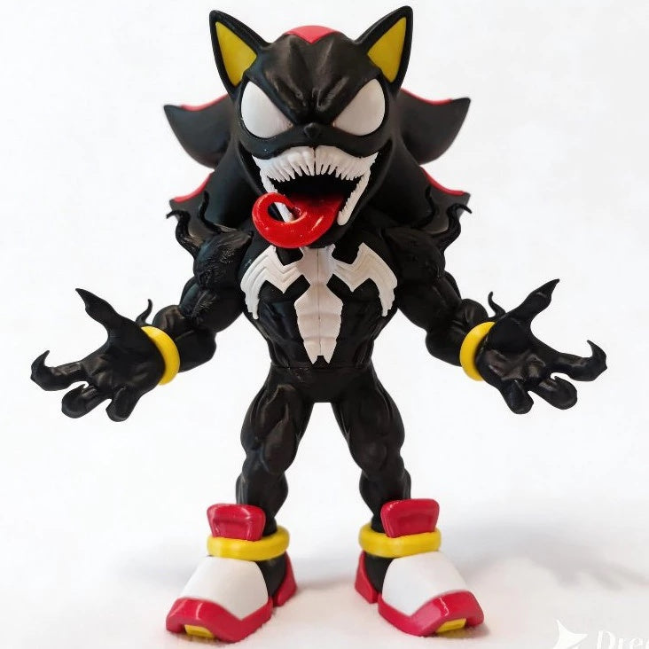 Shadow the Hedgehog Venom - Boneco Colecionável Premium 3D 🌑💎🔥